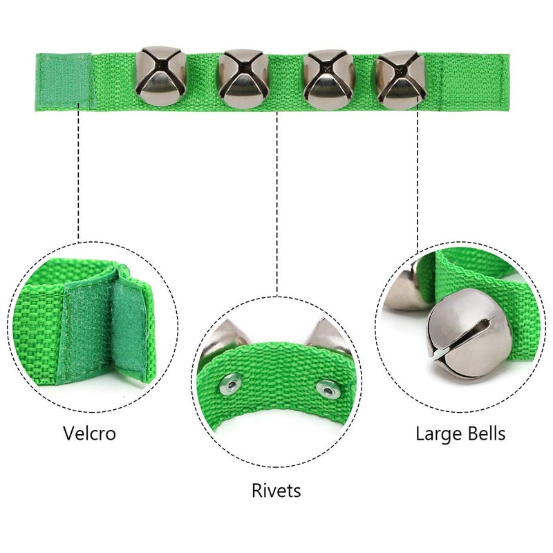 Coolrunner 6 Pcs Christmas Band Wrist Bells Bracelets Jingle Musical Ankle Bells Instrument Percussion Rhythm for Christmas Party Favors Festival Accessories for Kids - Image 3